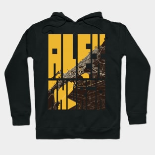 Alexandria, Egypt City Map Typography - Pastel Hoodie